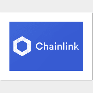 Chainlink LINK Crypto Coin White Vintage Posters and Art